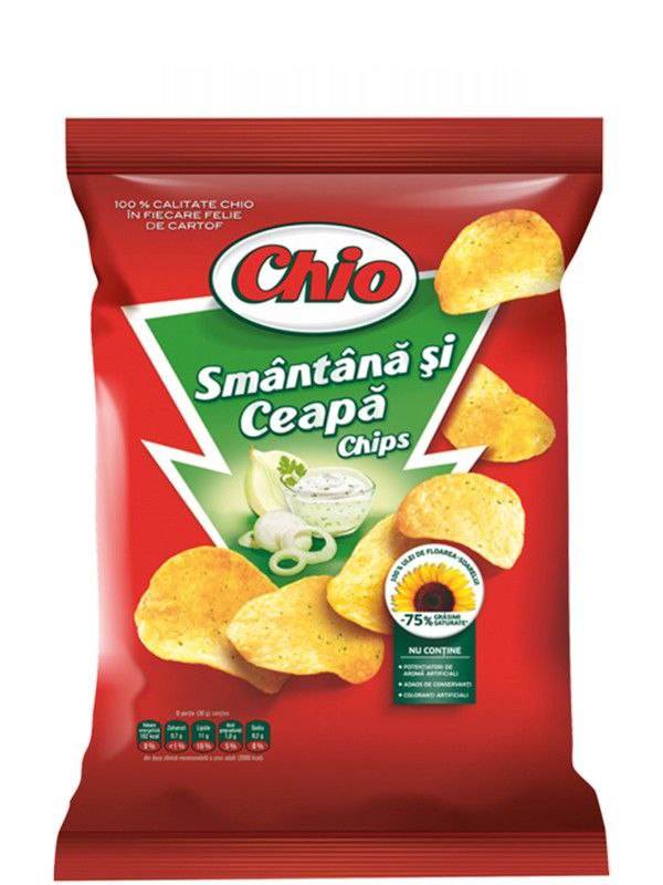 Чіпси CHIO СМЕТАНА та ЦИБУЛЯ 75 г